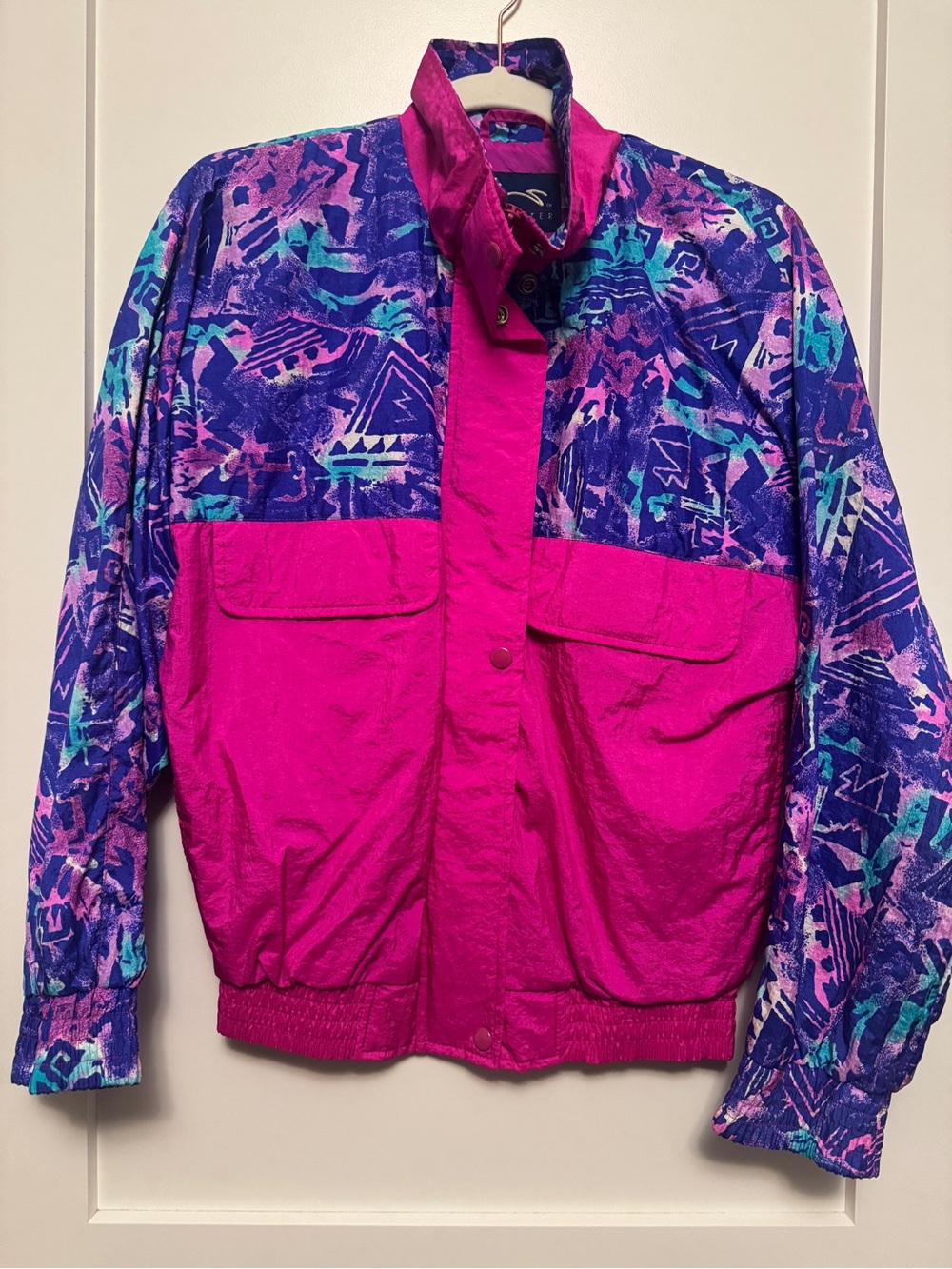 Retro Duckster Zipup Windbreaker Bomber Jacket S Abstract